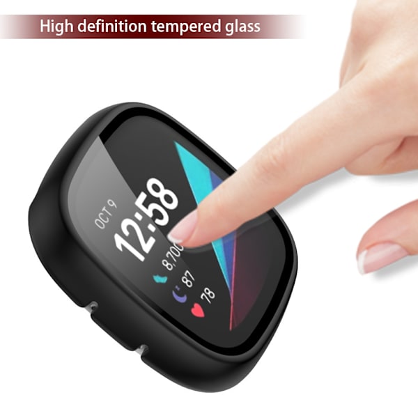 Beskyttelsesetui til Fitbit Versa 3 & Sense Sort