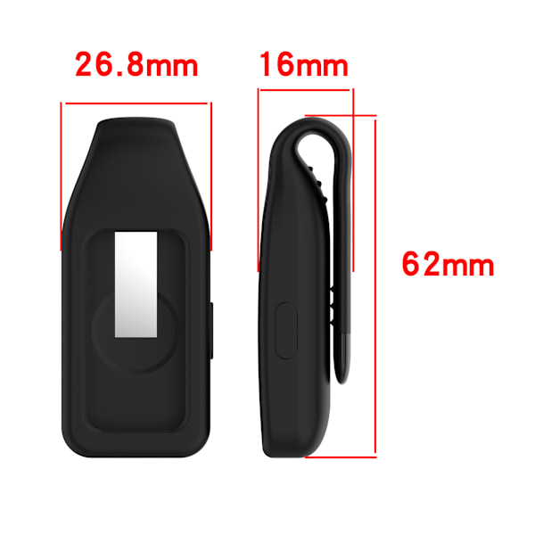 Stålclipsspænde til Huawei Band 10/9/8 - Silikone Sort