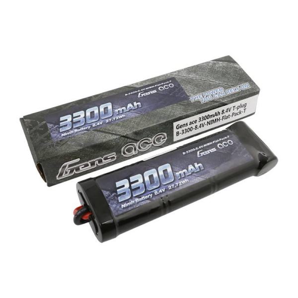 Batteri Gens Ace 3300mAh 8,4V NiMH Flat T-kontakt