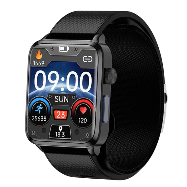 Smartwatch som måler blodtryk og ilt i blodet Black Black