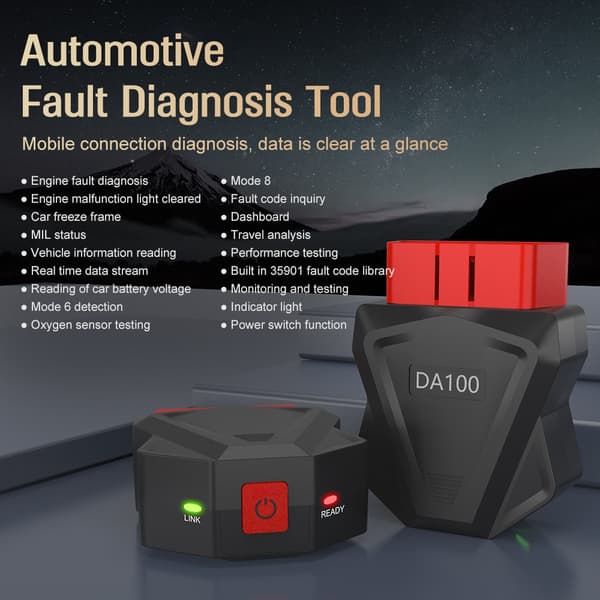 Bil Felkodsläsare OBD2 Bluetooth 5.4 Diagnostikverktyg för Motor, Felkoder, Dataflöde, Fordonsinformation och Prestandatest
