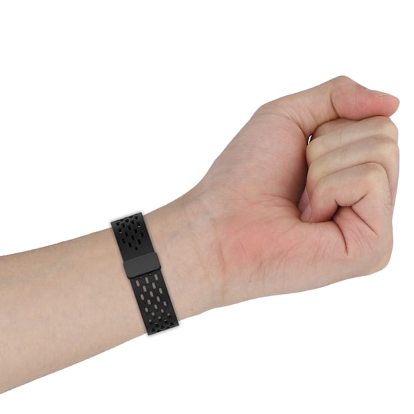 Klockarmband i Silikon för Garmin 22 mm - Vit Svart