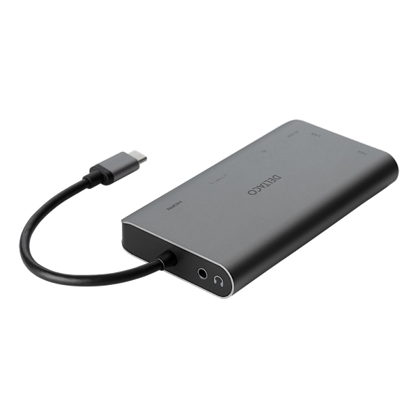USB-C docking station, HDMI/VGA/2x USB-A space grey