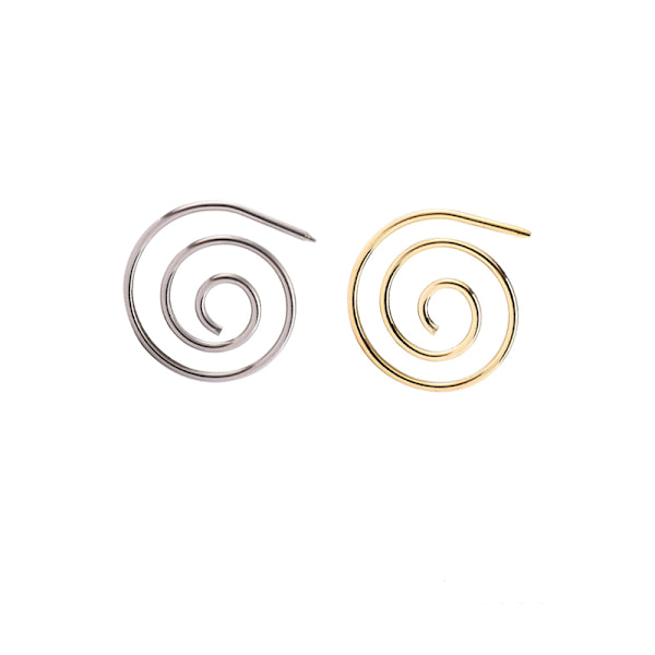 Spiralstickningsmarkörer (2-pack, guld och silver)