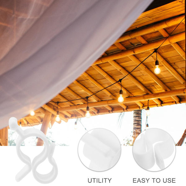 Standard förtältklämma för Rope Light 10-pack Vit