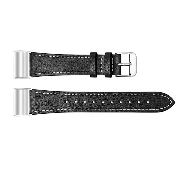 Armband i äkta läder för Fitbit Charge 3/4 Svart