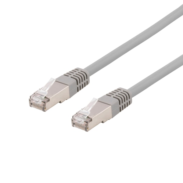 U/FTP Cat6a patch cable, LSZH, 0.5m, grey