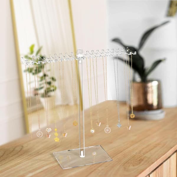 Klar Akryl Halskæde Display Stand - Elegant Smykke Organizer