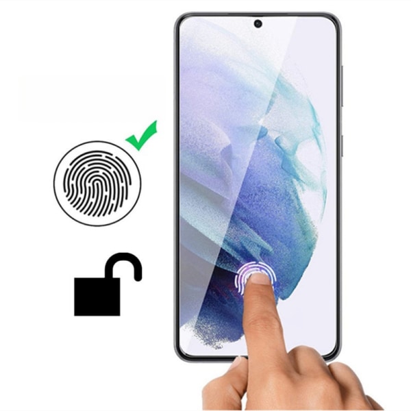 Lås upp skärmskydd i härdat glas med fingeravtryck för Samsung