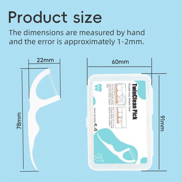 Engångstandtrådsbyglar - 50-pack - PP & Nylon för effektiv rengöring