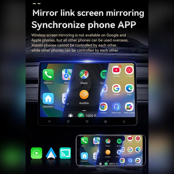 Q1AS Langaton CarPlay/Android Auto/Mirror Link -sovitin - 3-in-1 Carplay-laatikko