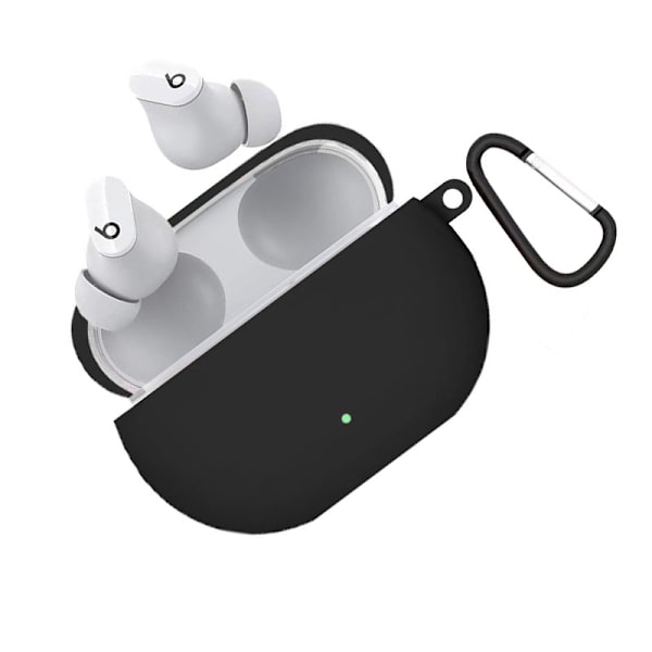 Silikonfodral med spänne för Beats Studio Buds - Skydda dina hörlurar med stil och säkerhet Svart