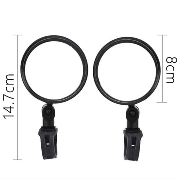 Justerbara Backspeglar till Cyklar - 2 pack Black Black