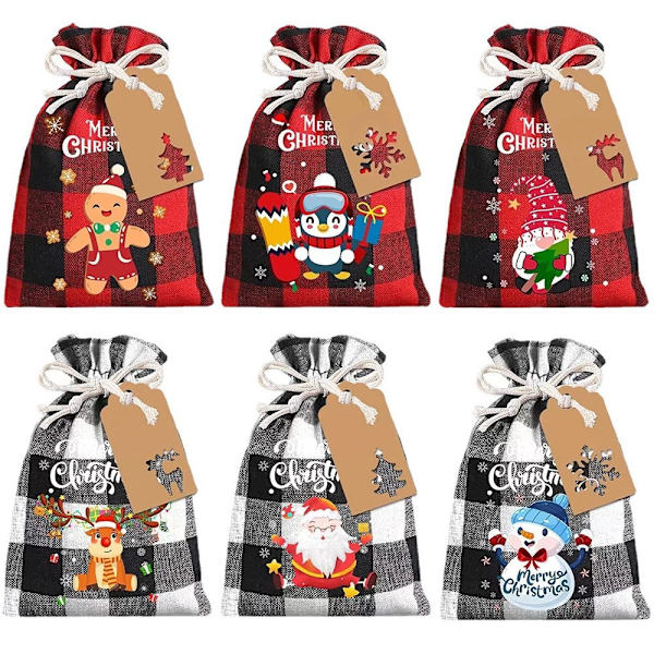 Juljute presentpåsar 6-pack