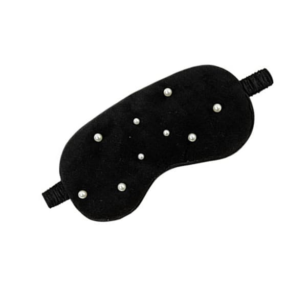 Pearl Plush Sleep Mask - Bloker lys for en afslappende søvn Black Black