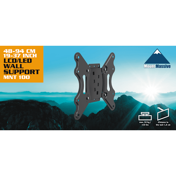 MNT 100 Väggfäste flat, 19-37"