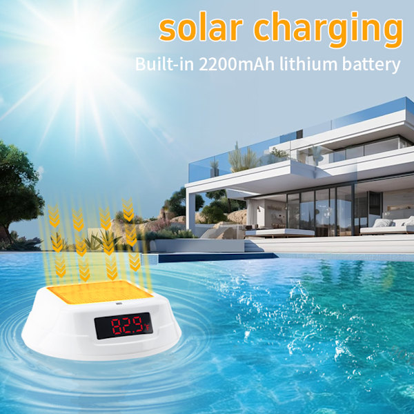 Flydende pooltermometer med LED-display, TS-PL01