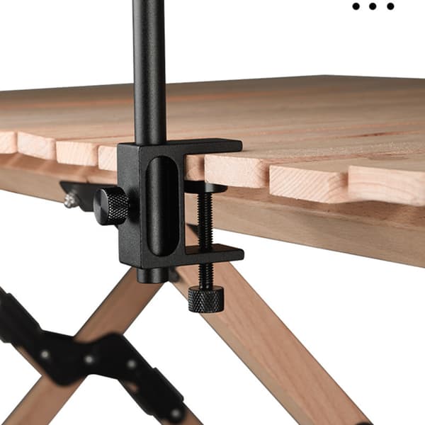 Camping Lampe Stativ - Dobbelt Lag Opbevaringshylde til Udendørs Brug D