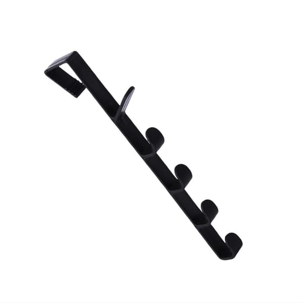 2-pack överdörrskrokar, platsbesparande förvaringslösning Black Black
