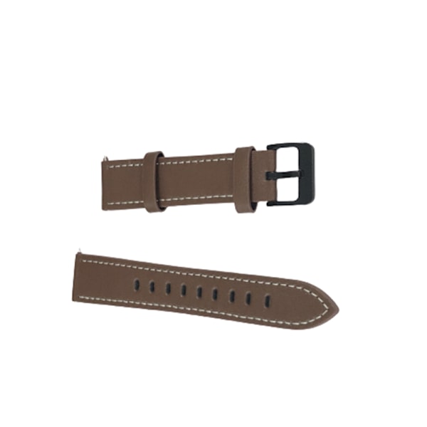 Armbånd i ægte læder Garmin Vivoactive3 / Vivoactive 3 Music / Venu / Venu 2 Plus / Venu Sq, Huami Amazfit GTS 2E / GTS Brun