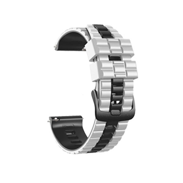 Klockarmband för Huawei GT3 & Samsung Galaxy Watch 3 Vit+svart