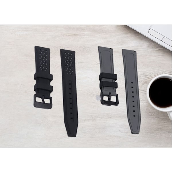 Silikonarmband för Huawei/Samsung/Garmin Grå 22 mm