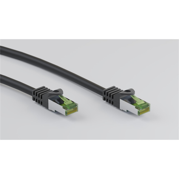 CAT 8.1 patchkabel, S/FTP (PiMF), svart