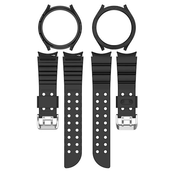 Silikon armband Samsung Galaxy watch5/watch4 (40 mm) Svart