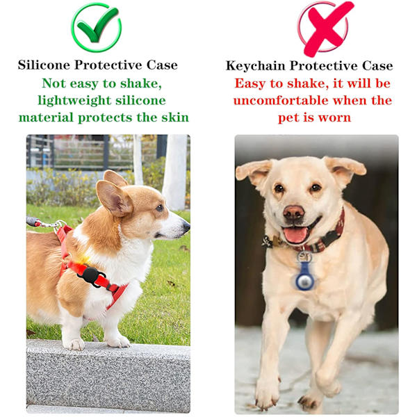 INF AirTag skal till hundhalsband silikon Svart 1-pack