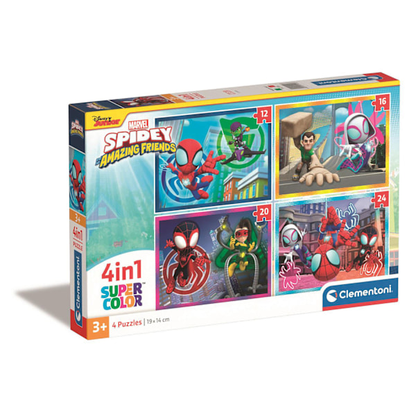 Pussel 4 In 1 Pcs Spidey and his Amazing Friends