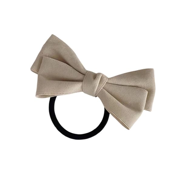 Chic Bowknot Hårelastikker - Sæt med 2 alsidige hårtilbehør White White