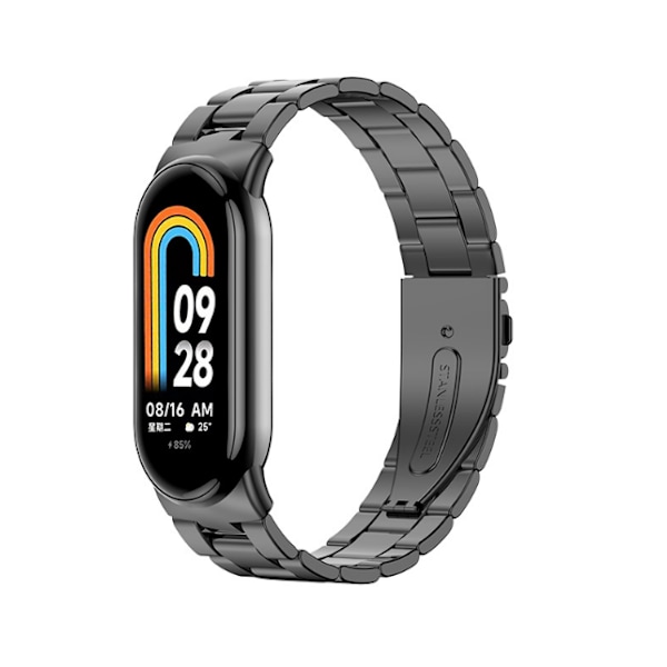 Metalstrop til Xiaomi Mi Band 8 Sort