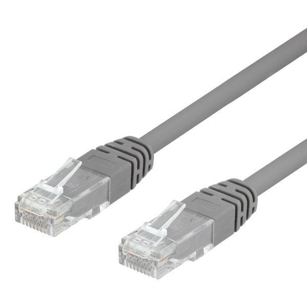 deltaco U/UTP Cat6 patch cable, LSZH, 2m, grey