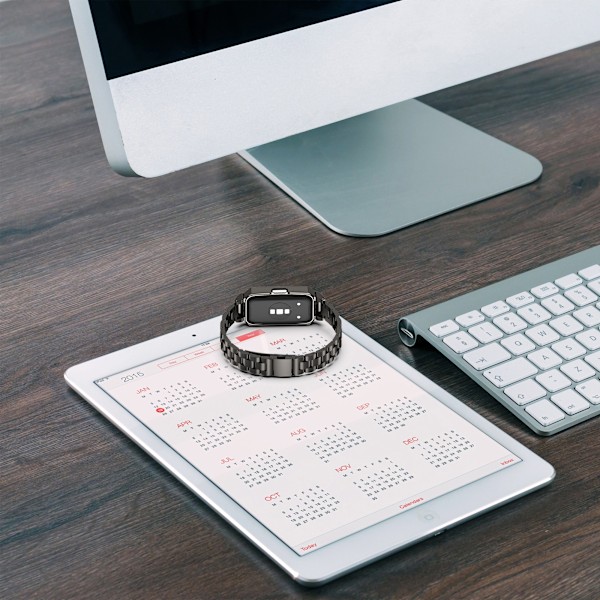 Rustfrit stålrem til Huawei Band 10/9/8 Sølv