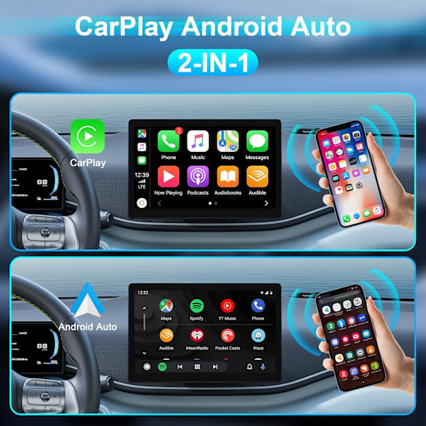 Carplay / Android Auto -sovitin - langallinen langattomaksi muuntimeksi