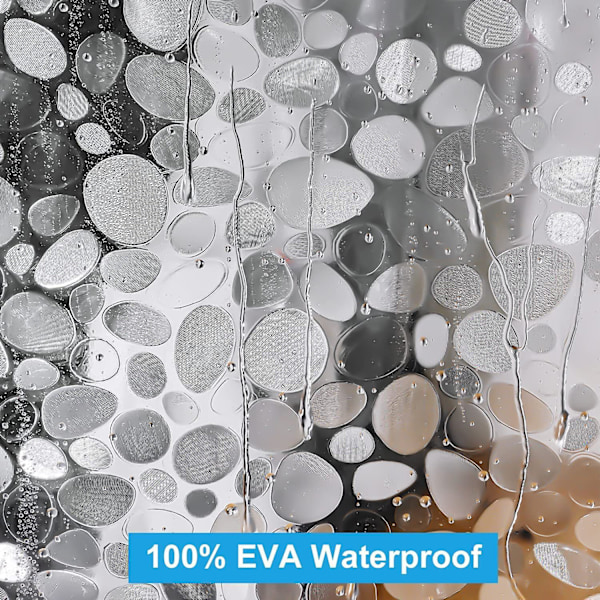 PVC Duschdraperi med Prickig Design XL
