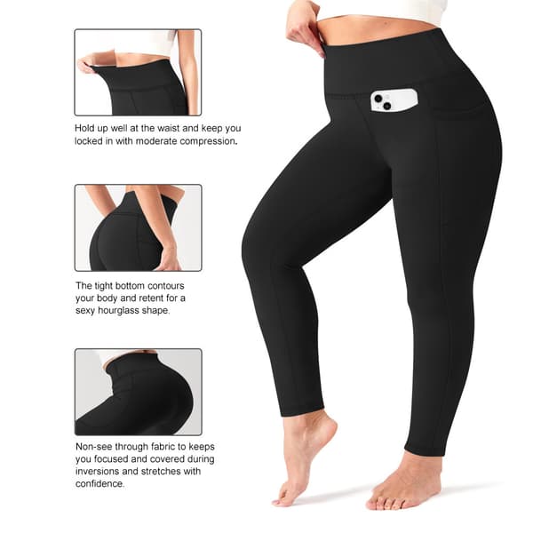 Høje Yogabukser - Sort 5XL 5XL