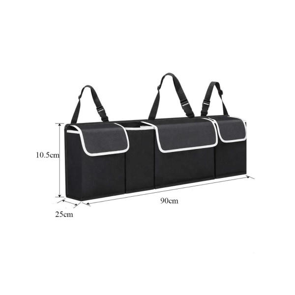 Förvaring för bagageutrymme i bilen (90 cm) Svart