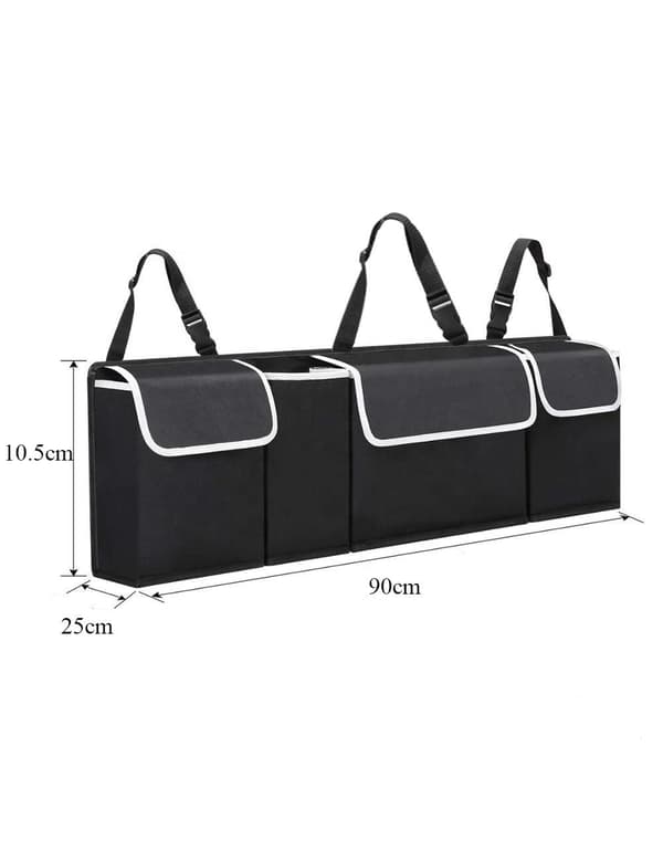 Opbevaring til bagageplads i bilen (90 cm) Black Black
