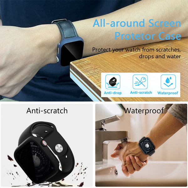Privacy cover med hærdet glas skærmbeskytter til Apple Watch 9 49 mm