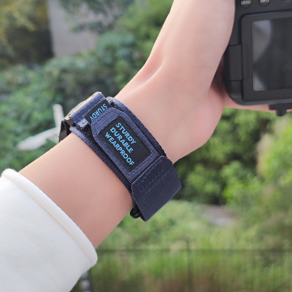 Klockarmband i Nylon för Garmin Watch Blå 22 mm