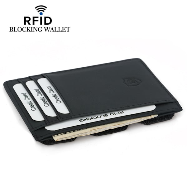 RFID-blockerande läderplånbok - slimmad och kompakt design