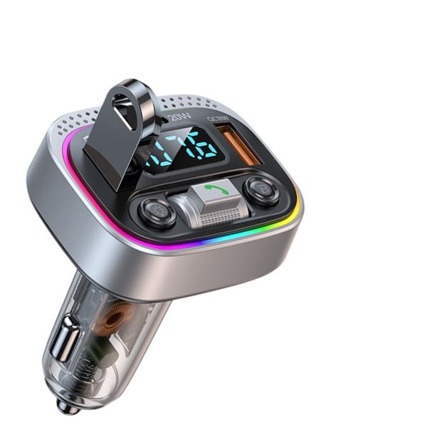 Bil Bluetooth MP3-afspiller - Bluetooth 5.3 trådløs lyd, Dual USB med PD 30W hurtigopladning, USB MP3-afspilning til 12V-24V køretøjer