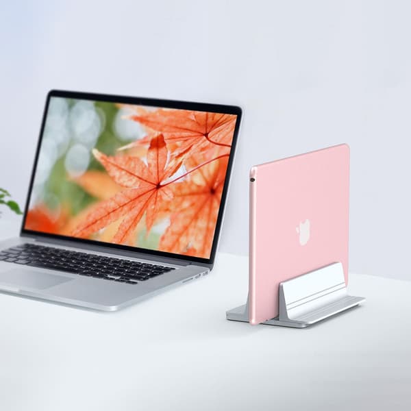 Justerbart vertikalt ställ för laptop Svart