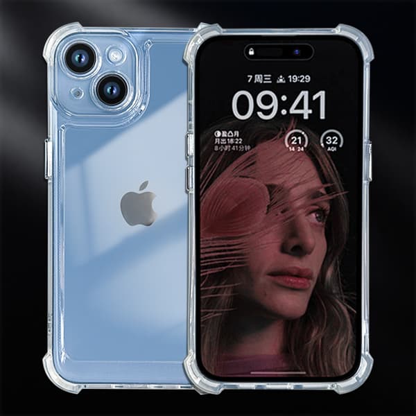 Kristallklart PC-skal för iPhone 15 Plus (6,7 tum)