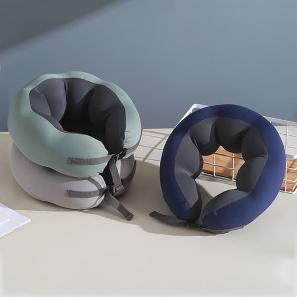 Memory Foam Ärtkudde - U-formad Nackstöd för Resor, Kontor och Hemma Grey Grey