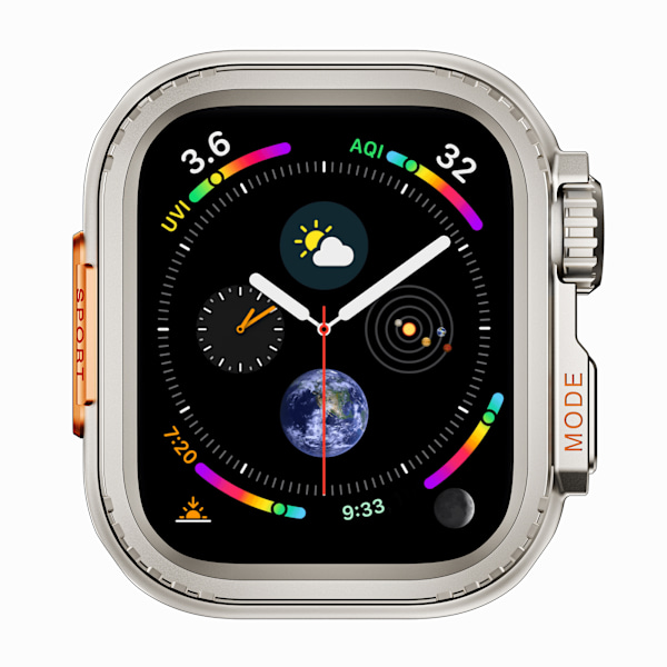 Beskyttelsesetui til Apple Watch Series 9 Sølv 44mm