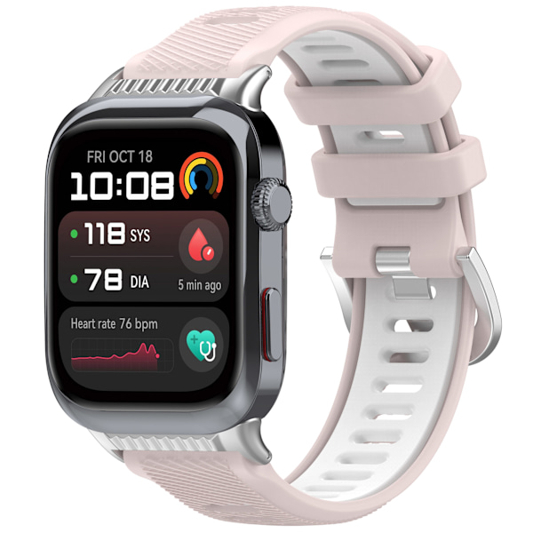 Silikone urrem til Huawei Watch D2 Pink + hvid