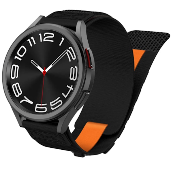 Vævet nylon urrem til Samsung Galaxy Watch Sort M