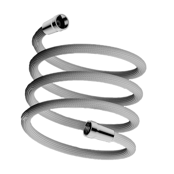 2 Meter Ljusgrå Nylon Anti-Explosions Duschslang